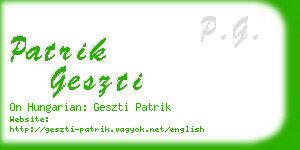 patrik geszti business card